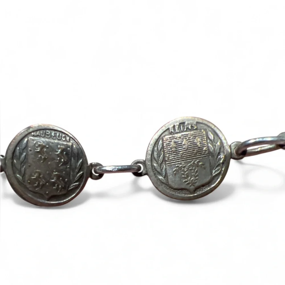 WWI French Croix De Guerre Sterling Bracelet Rare - Picture 3 of 8